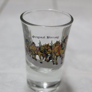 Original Bierzug Team of Horses 1960`s Vintage German Glass Shot